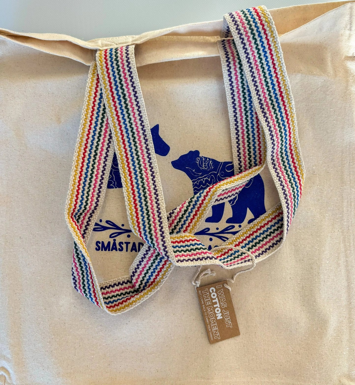 Småstad Rainbow Canvas Tote