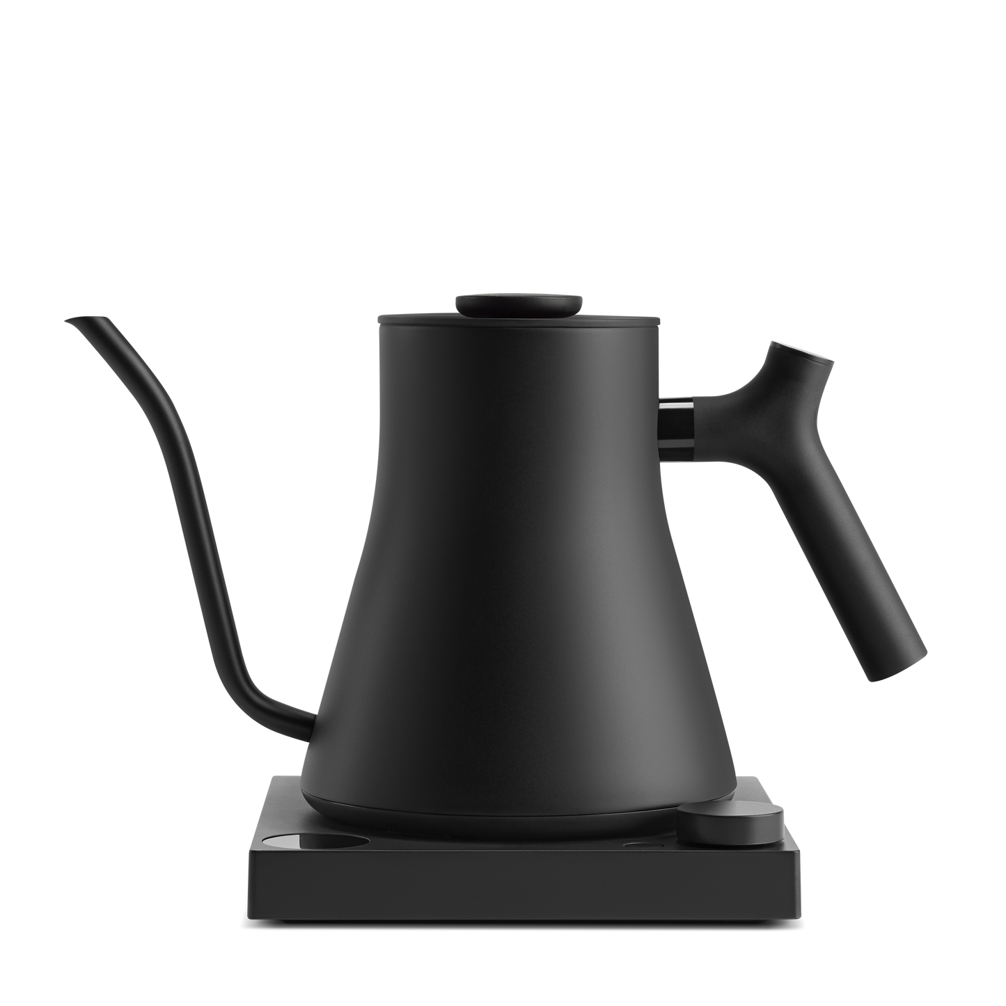 Black electric kettle on a white background