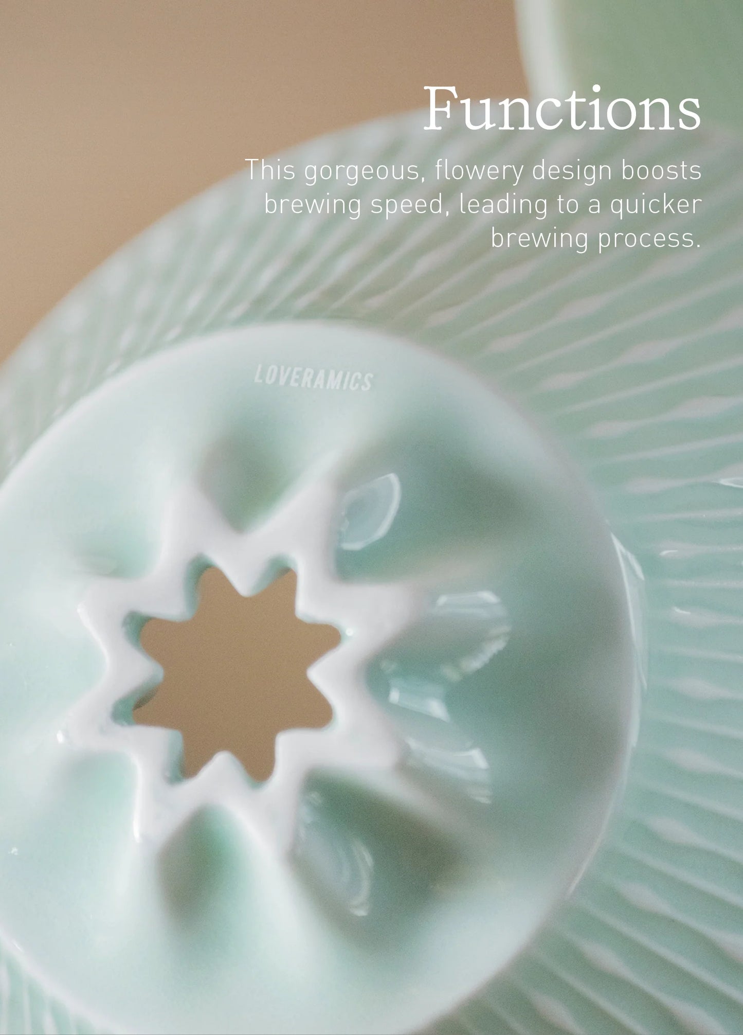 Light blue bottom of dripper